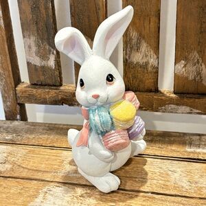 Hobby Lobby White Bunny With Macarons Easter Figurine Spring NEW